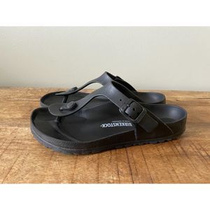 Birkenstock Size 37 Gizeh Essentials EVA in Black Thong Footbed Sandal
